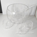 clear glass punch bowl glass punch set